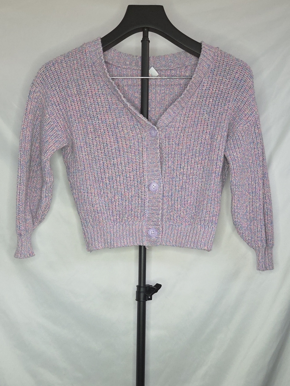Old Navy Girls Pastel Confetti Space-Dye Knit Cardigan